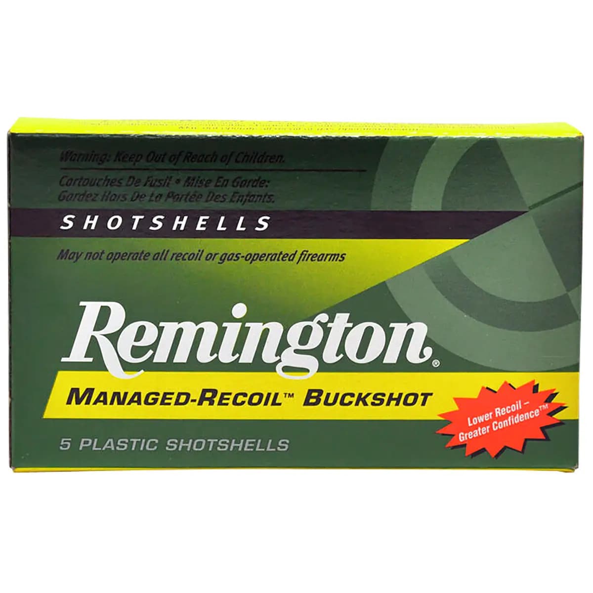 Remington Ammunition 20282 Managed Recoil Buckshot 12 Gauge 2.75" 00 Buck Shot 5 Per Box Remington Ammunition 20282 Managed Recoil Buckshot 12 Gauge 2.75" 00 Buck Shot 5 Per Box