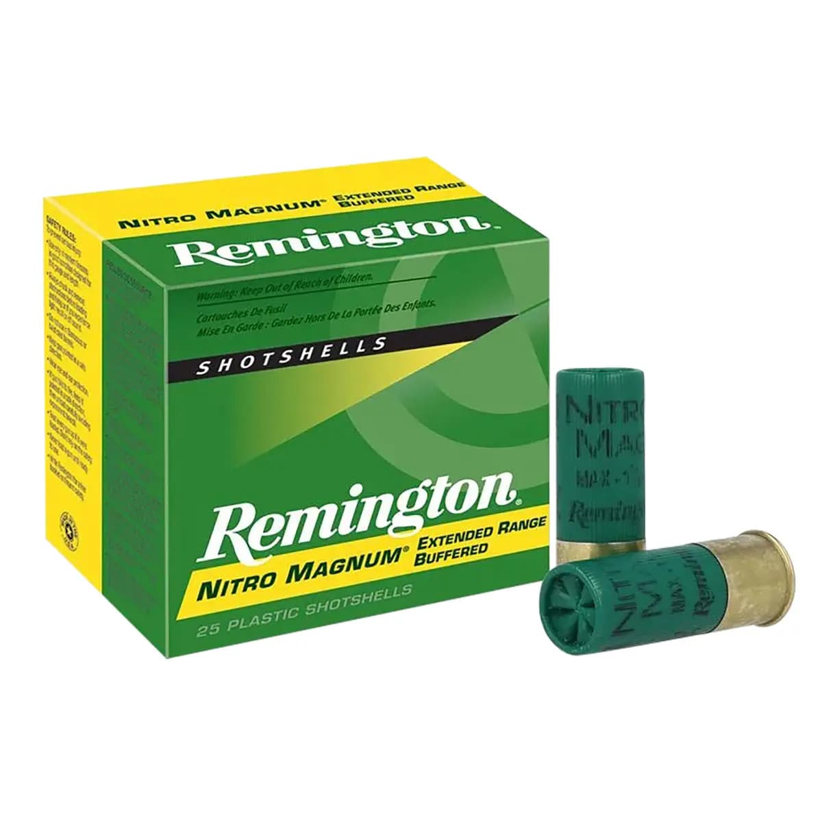 Remington Ammunition 26678 Nitro Magnum 12 Gauge 2.75" 1 1/2oz 4 Shot 25 Per Box Remington Ammunition 26678 Nitro Magnum 12 Gauge 2.75" 1 1/2oz 4 Shot 25 Per Box
