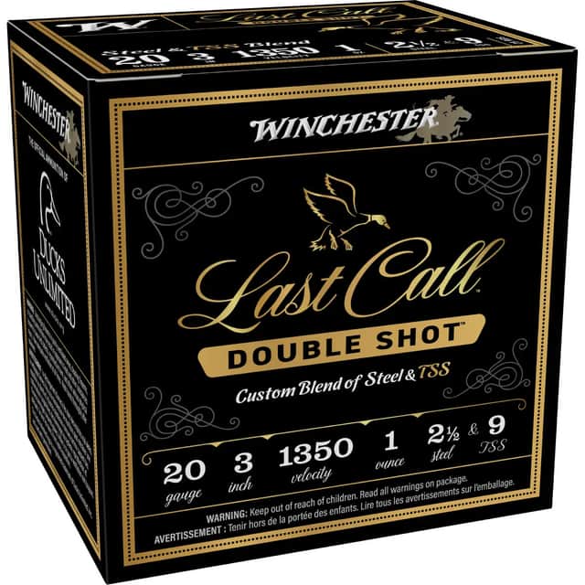 Winchester Ammo Last Call Double Shot 20 Gauge 3" 1oz 2.5/9 TSS Shot 25 Per Box LCDS2039 Winchester Ammo Last Call Double Shot 20 Gauge 3" 1oz 2.5/9 TSS Shot 25 Per Box LCDS2039