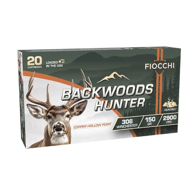 Fiocchi 308BHC Backwoods Hunter 308 Win 150gr Copper Hollow Point 20 Per Box Fiocchi 308BHC Backwoods Hunter 308 Win 150gr Copper Hollow Point 20 Per Box