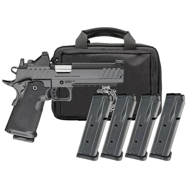 Springfield Armory 1911 DS Prodigy Gear Pac 9mm Luger 20+1 5" Stainless Match Grade Bull Barrel PH9119AOSPAC Springfield Armory 1911 DS Prodigy Gear Pac 9mm Luger 20+1 5" Stainless Match Grade Bull Barrel PH9119AOSPAC