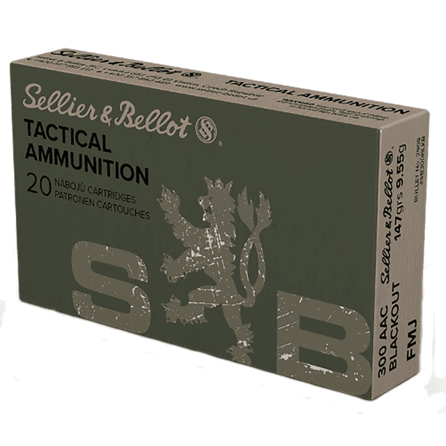 Sellier & Bellot 300 Blackout Rifle Ammo 147 gr FMJ Sellier & Bellot 300 Blackout Rifle Ammo 147 gr FMJ