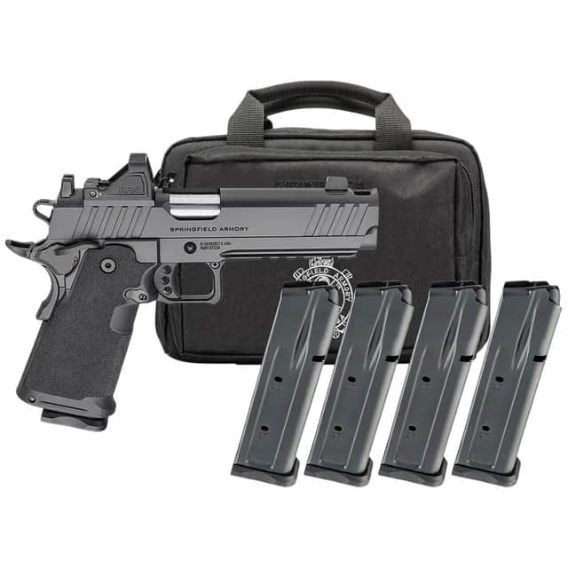 Springfield Armory 1911 DS Prodigy Gear Pac 9mm Luger 10+1 5" Match Grade Bull Barrel, Viridian RFX-11 Green Dot Springfield Armory 1911 DS Prodigy Gear Pac 9mm Luger 10+1 5" Match Grade Bull Barrel, Viridian RFX-11 Green Dot