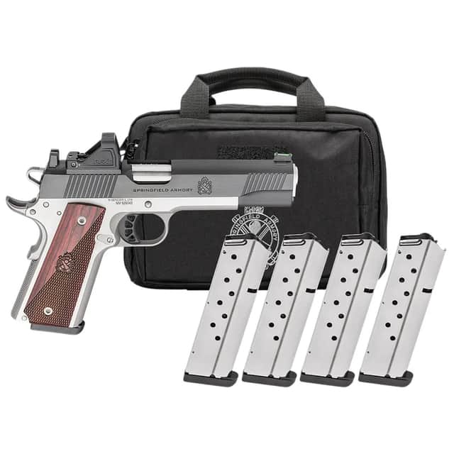 Springfield Armory 1911 Ronin AOS Gear Pac 45 ACP 8+1 5" Match Grade Barrel, Viridian RFX-11 Green Dot PX9120LAOSPAC Springfield Armory 1911 Ronin AOS Gear Pac 45 ACP 8+1 5" Match Grade Barrel, Viridian RFX-11 Green Dot PX9120LAOSPAC