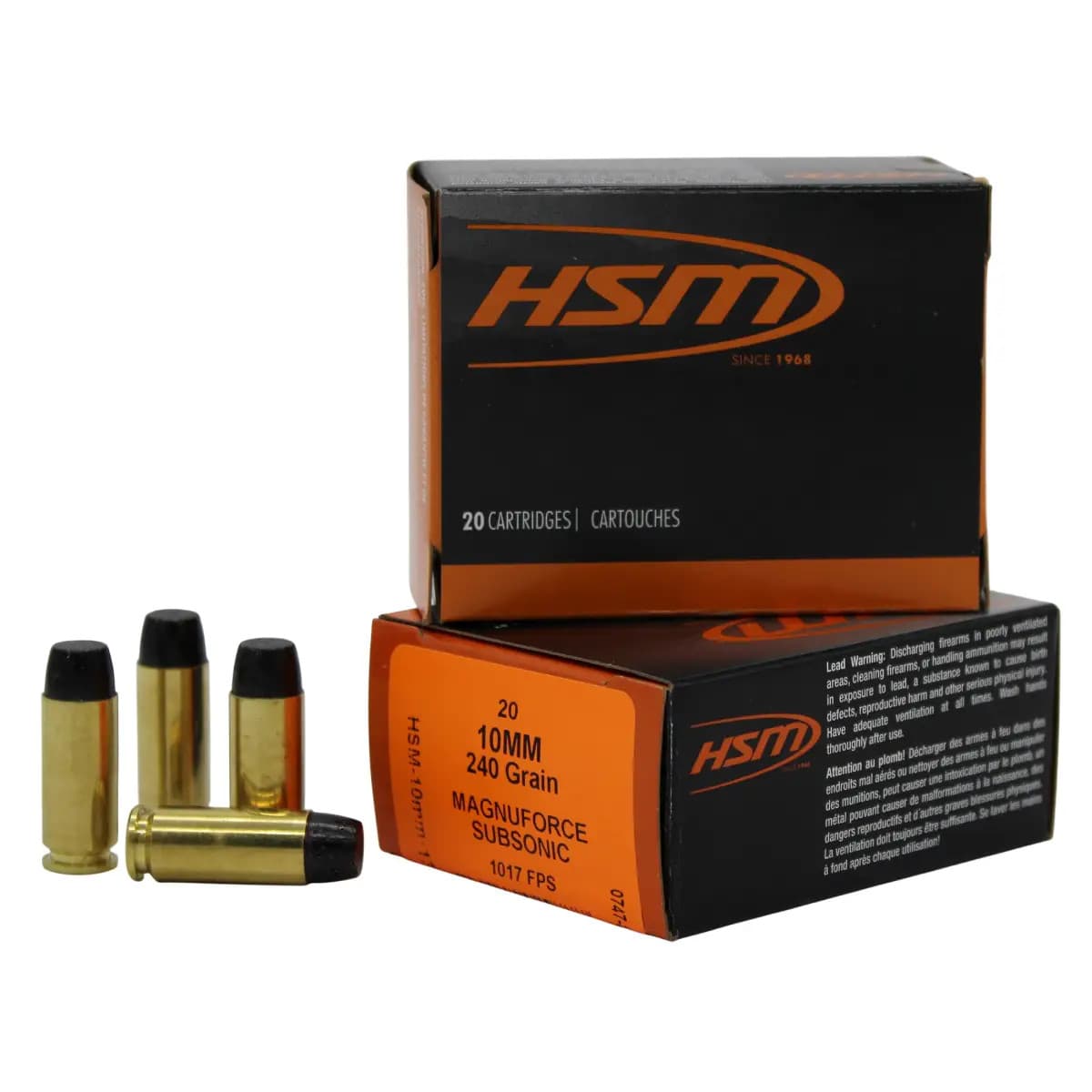 HSM 10mm Auto Subsonic 240gr Hard Cast Long Flat Nose 20 Per Box 10MM17N HSM 10mm Auto Subsonic 240gr Hard Cast Long Flat Nose 20 Per Box 10MM17N