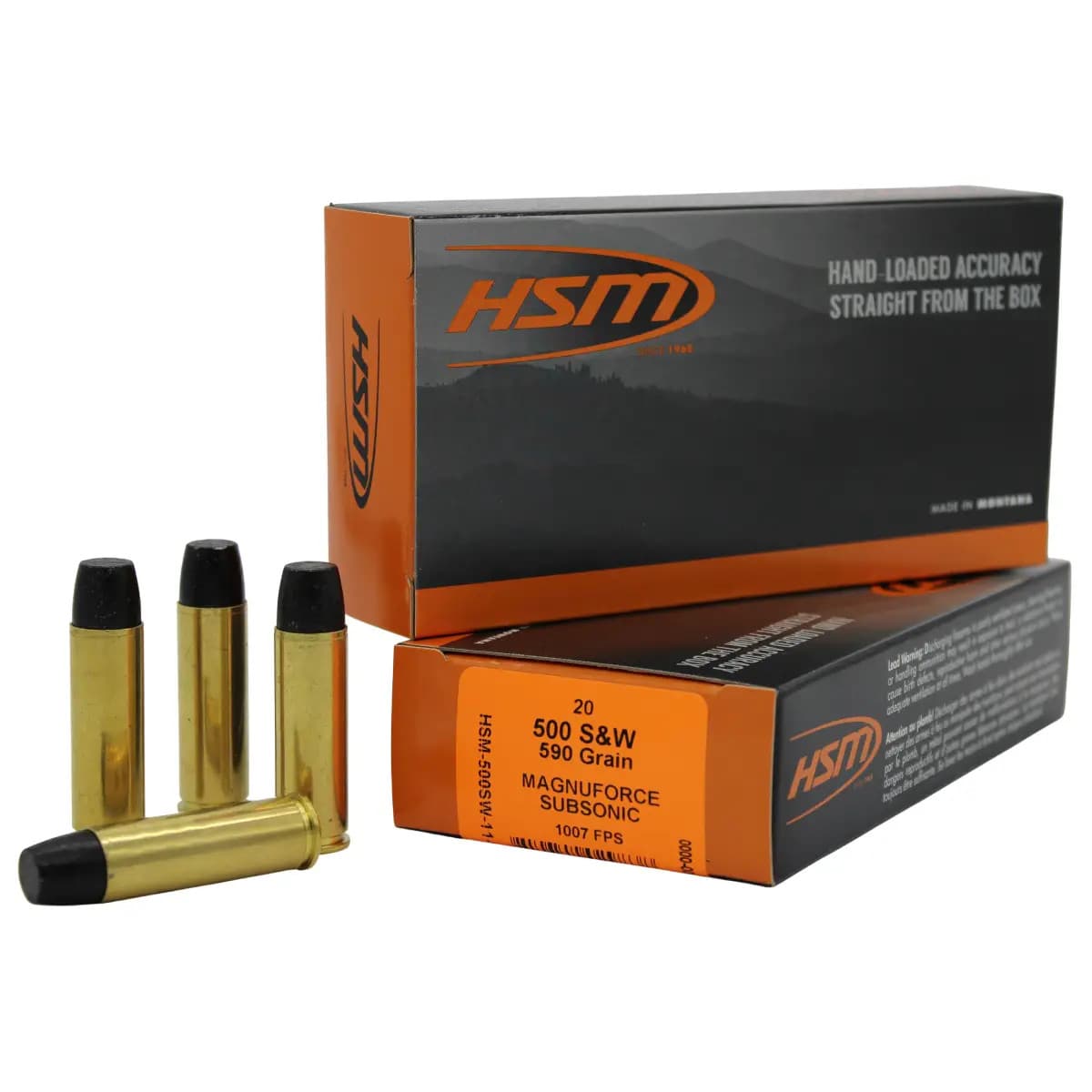 HSM 500 S&W Mag Subsonic 590gr Hard Cast Long Flat Nose 20 Per Box 500SW11N HSM 500 S&W Mag Subsonic 590gr Hard Cast Long Flat Nose 20 Per Box 500SW11N