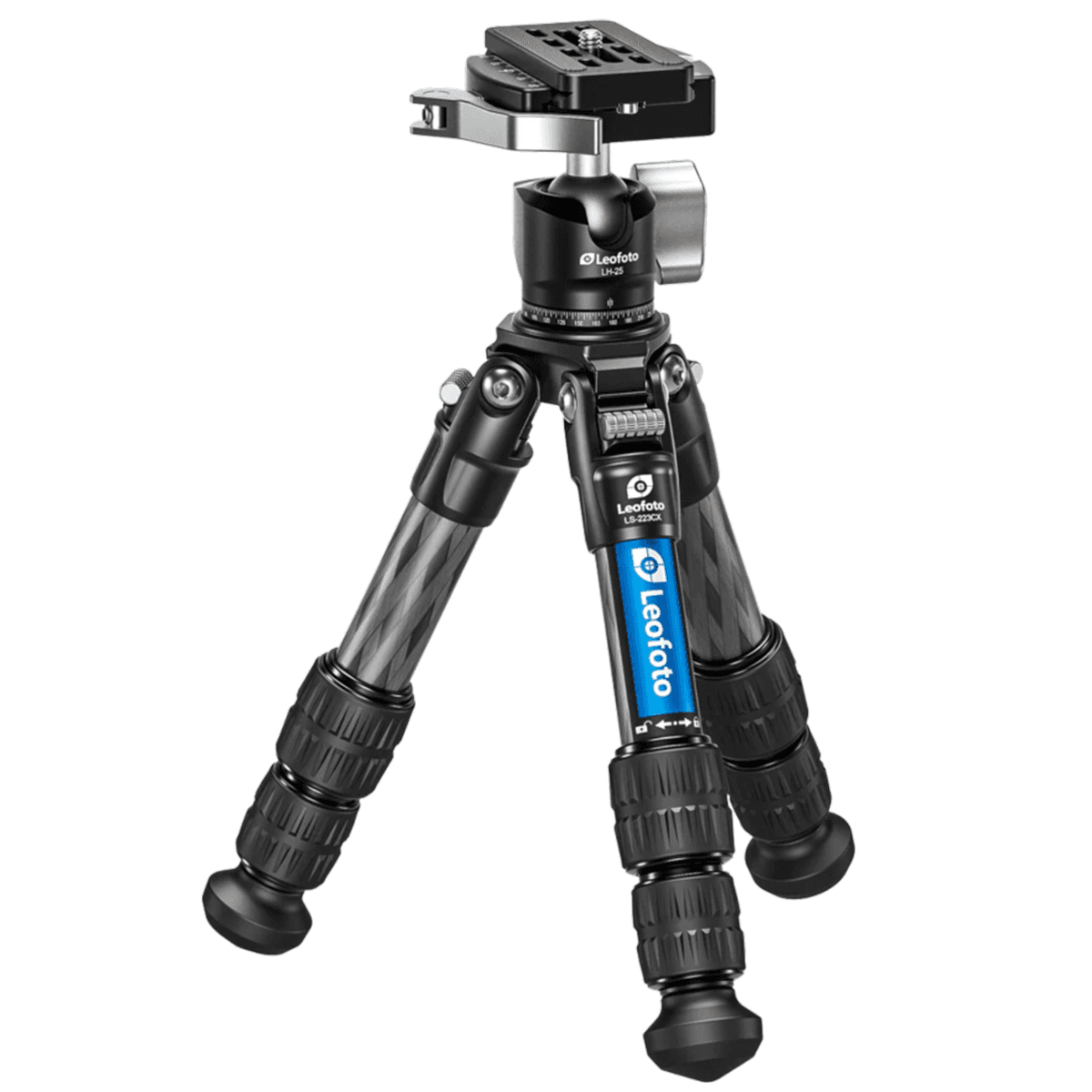 Leofoto Usa LS-223CX+LH-25 Carbon Fiber Tripod Black Aluminum Leofoto Usa LS-223CX+LH-25 Carbon Fiber Tripod Black Aluminum