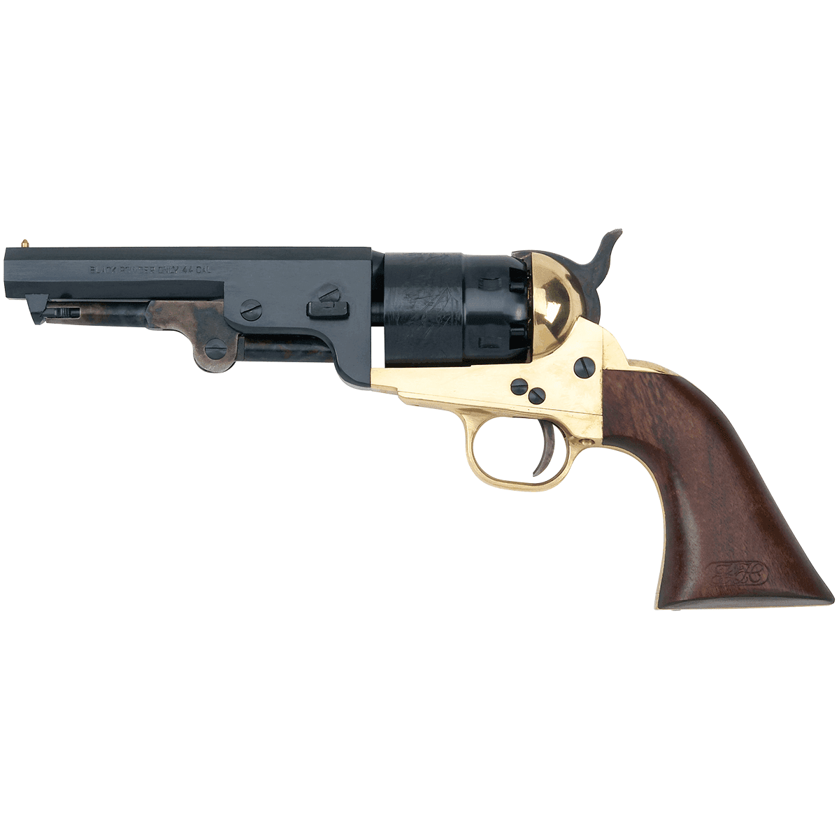 Pietta PF51BR44512 1851 Sheriff 44 Cal 5.50" 6rd Shot Brass Frame, Blued Cylinder, Blued Octagon Barrel, Walnut Grip Pietta PF51BR44512 1851 Sheriff 44 Cal 5.50" 6rd Shot Brass Frame, Blued Cylinder, Blued Octagon Barrel, Walnut Grip