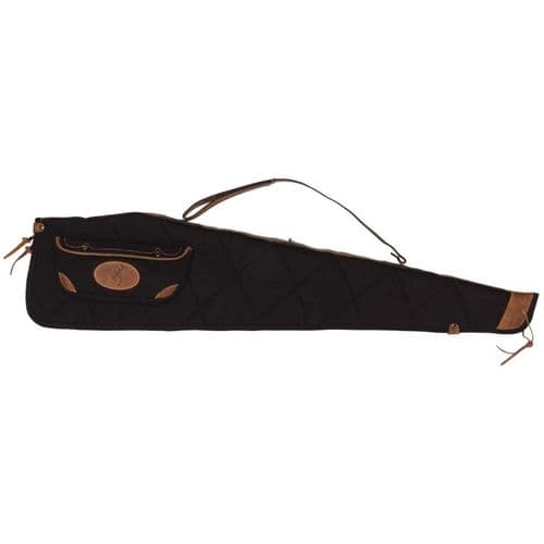 Browning Lona Canvas/Leather 48" Scoped Rifle Case, Black/Brown - 1413889948 Browning Lona Canvas/Leather 48" Scoped Rifle Case, Black/Brown - 1413889948