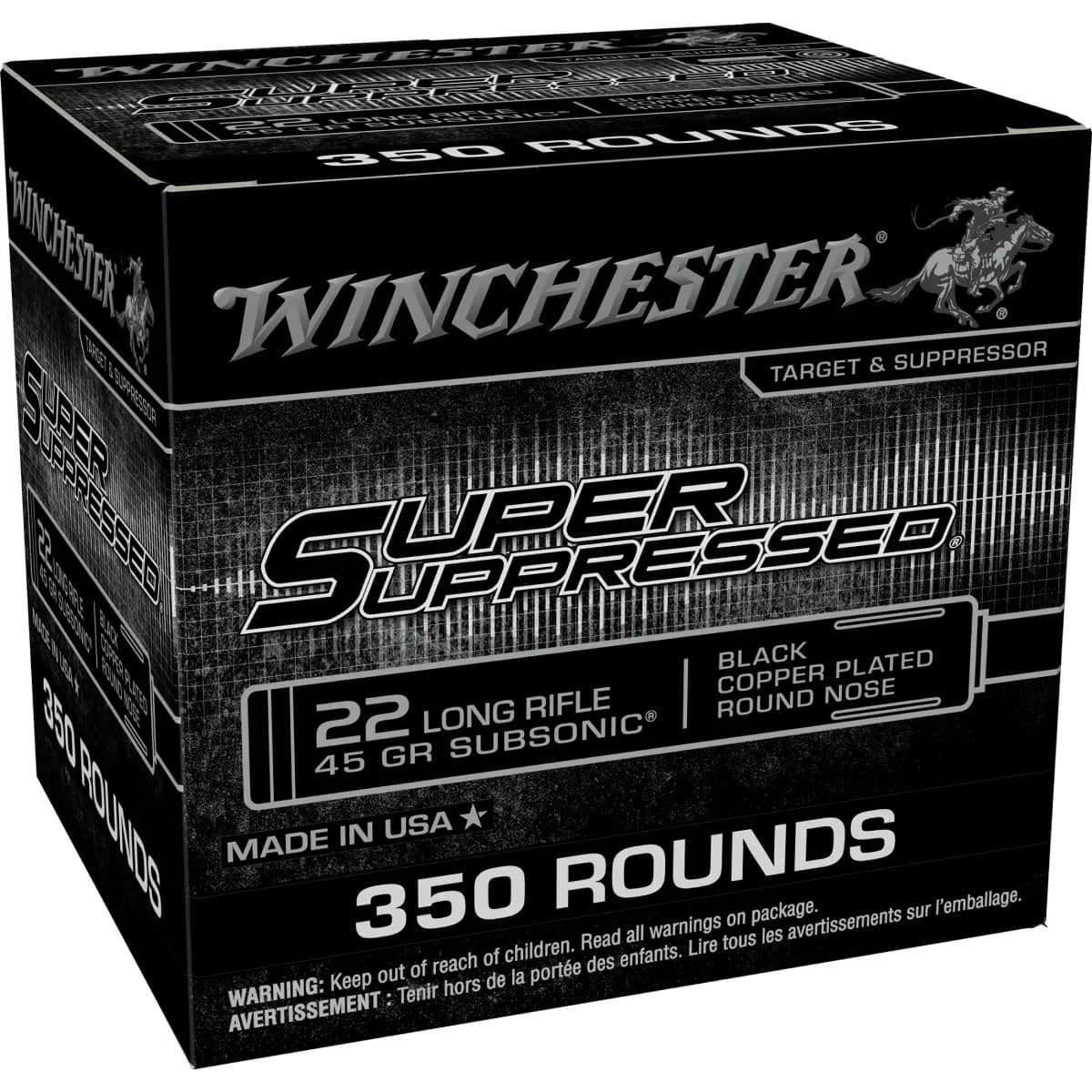 Winchester Ammo Super Suppressed 22LR 45gr 350 Per Box SUP22LRB2 Winchester Ammo Super Suppressed 22LR 45gr 350 Per Box SUP22LRB2