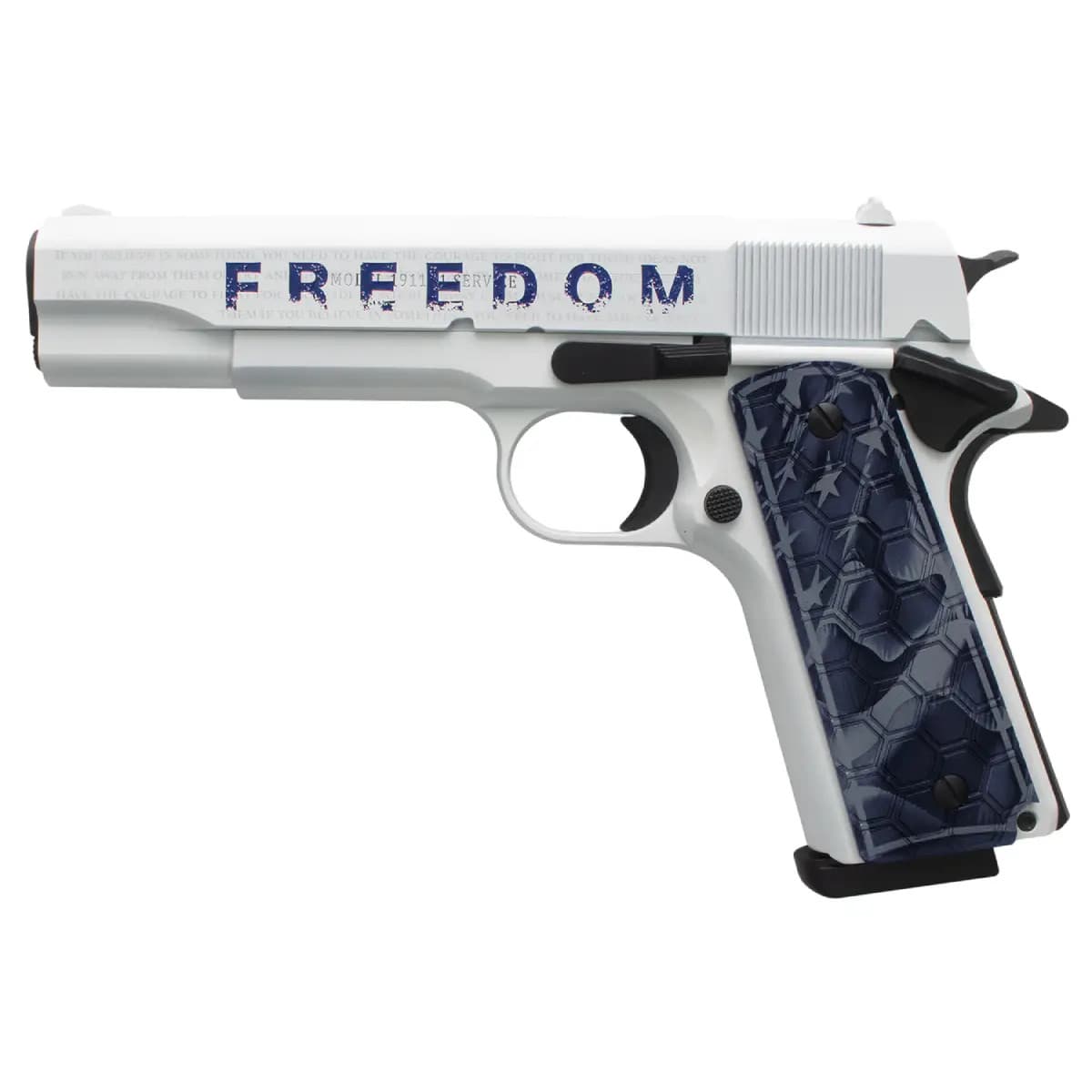 Tisas Freedom Custom 1911 Sports South Exclusive 45 ACP 8+1 5" Stainless Barrel, "FREEDOM" Charlie Kirk 1010052FRDM Tisas Freedom Custom 1911 Sports South Exclusive 45 ACP 8+1 5" Stainless Barrel, "FREEDOM" Charlie Kirk 1010052FRDM