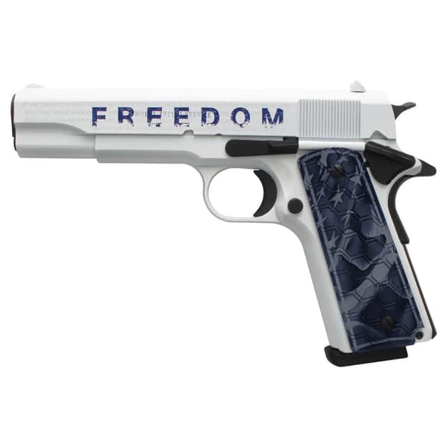 Tisas Freedom Custom 1911 Sports South Exclusive 45 ACP 8+1 5" Stainless Barrel, "FREEDOM" Charlie Kirk 1010052FRDM Tisas Freedom Custom 1911 Sports South Exclusive 45 ACP 8+1 5" Stainless Barrel, "FREEDOM" Charlie Kirk 1010052FRDM