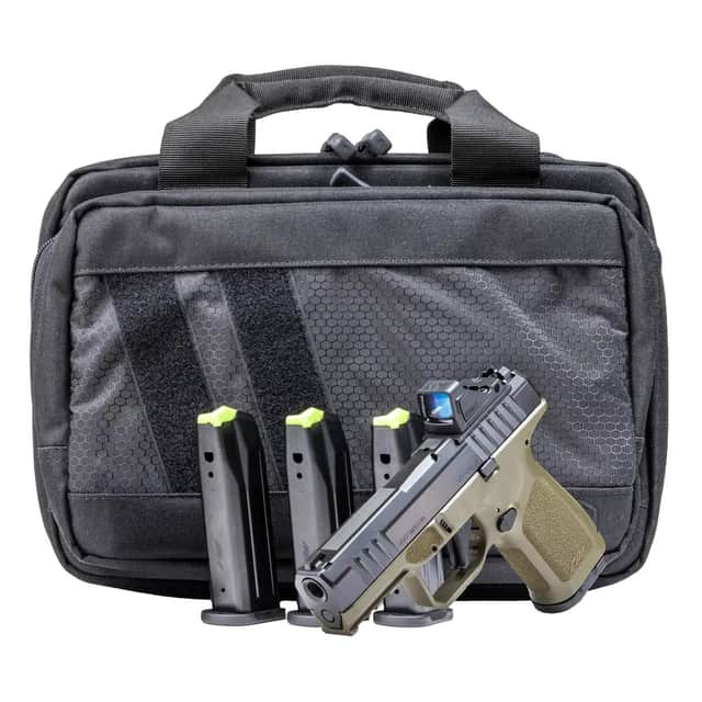 Rost Martin RM1C Bundle Compact 9mm Luger 17+1 4" Black Match Grade Barrel, Optic Ready, Veridian RFX-11 Green Dot RM1CODGOSPSPL Rost Martin RM1C Bundle Compact 9mm Luger 17+1 4" Black Match Grade Barrel, Optic Ready, Veridian RFX-11 Green Dot RM1CODGOSPSPL