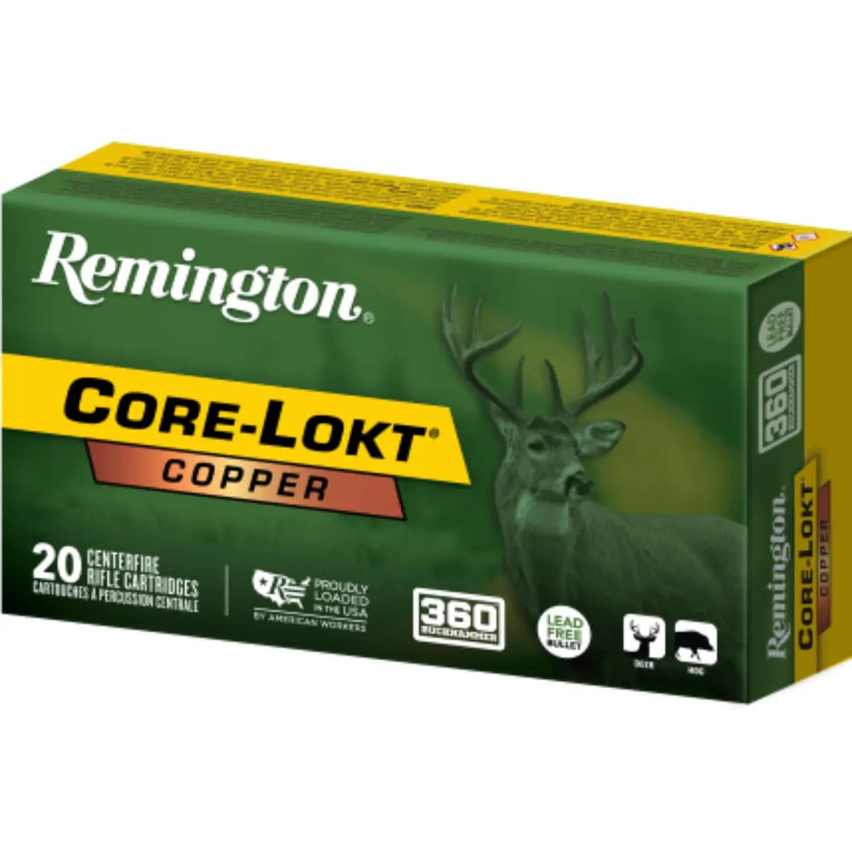 Remington Ammunition 360 Buckhammer 160gr Core-Lokt Tipped 20 Per Box R20061 Remington Ammunition 360 Buckhammer 160gr Core-Lokt Tipped 20 Per Box R20061