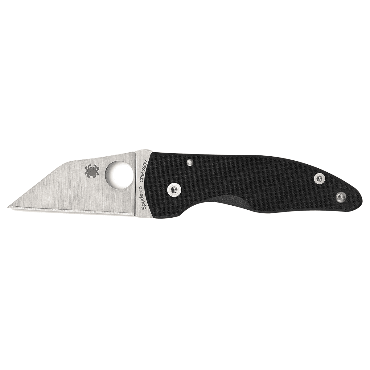Spyderco C264CFP MicroJimbo 2.45" Folding Wharncliffe Plain Satin CPM S90V Blade, Black Textured Carbon Fiber Handle Spyderco C264CFP MicroJimbo 2.45" Folding Wharncliffe Plain Satin CPM S90V Blade, Black Textured Carbon Fiber Handle
