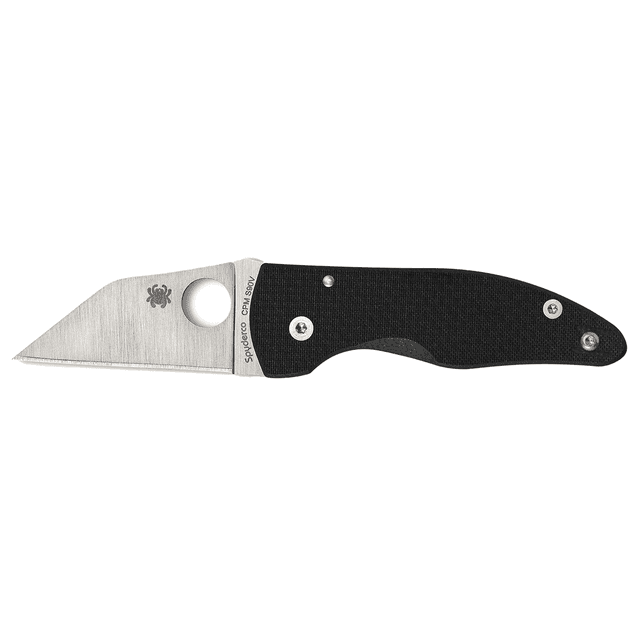 Spyderco C264CFP MicroJimbo 2.45" Folding Wharncliffe Plain Satin CPM S90V Blade, Black Textured Carbon Fiber Handle Spyderco C264CFP MicroJimbo 2.45" Folding Wharncliffe Plain Satin CPM S90V Blade, Black Textured Carbon Fiber Handle