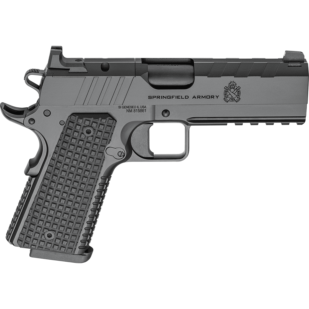 Springfield Armory 1911 Emissary 9mm 9+1 4.25" Stainless Steel Barrel Optic Ready Black Carbon Steel Slide VZ Grips Thin-Line G10 Grip - PX9227LAOS Springfield Armory 1911 Emissary 9mm 9+1 4.25" Stainless Steel Barrel Optic Ready Black Carbon Steel Slide VZ Grips Thin-Line G10 Grip - PX9227LAOS