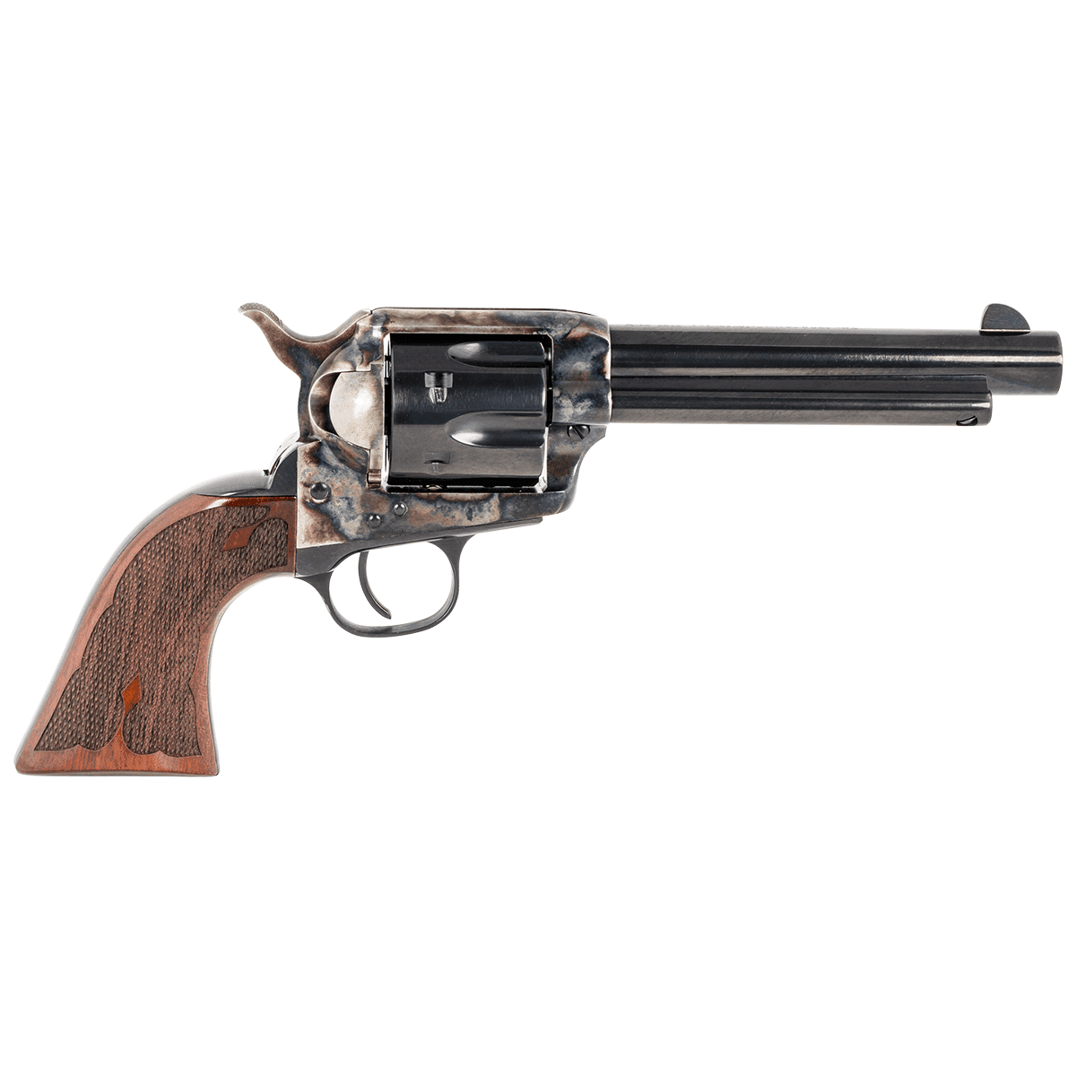 Taylors & Company 1873 Gambler 357 Mag 6rd 5.50" Blued Cylinder & Barrel Color Case Hardened Steel Frame Checkered Walnut Grip - 555129 Taylors & Company 1873 Gambler 357 Mag 6rd 5.50" Blued Cylinder & Barrel Color Case Hardened Steel Frame Checkered Walnut Grip - 555129