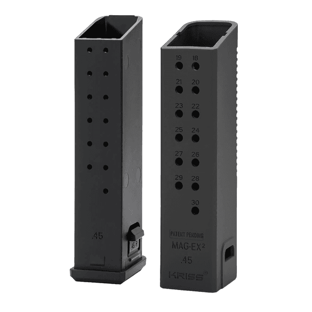 Kriss USA KVAMX2K45BL00 Mag-Ex2 Extension Kit Extended 45 ACP 30 Compatible w/ Glock 21 Gen3-5 13rd Magazines Black Polymer Kriss USA KVAMX2K45BL00 Mag-Ex2 Extension Kit Extended 45 ACP 30 Compatible w/ Glock 21 Gen3-5 13rd Magazines Black Polymer
