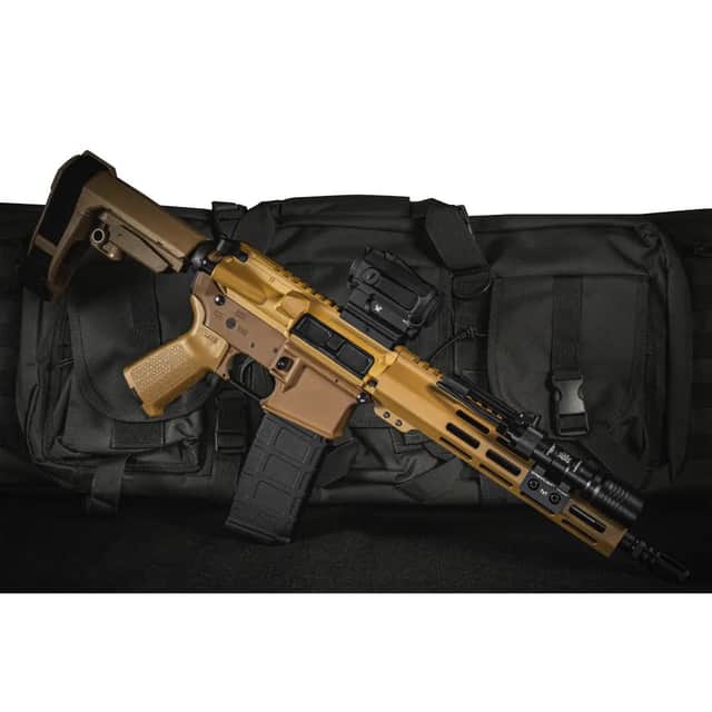 Shark Coast Tactical Sunrise Bundle 5.56 NATO 30+1 10.50" Threaded Melonite Barrel, 2-Tone Tan Cerakote SCC04045SUNB-P Shark Coast Tactical Sunrise Bundle 5.56 NATO 30+1 10.50" Threaded Melonite Barrel, 2-Tone Tan Cerakote SCC04045SUNB-P