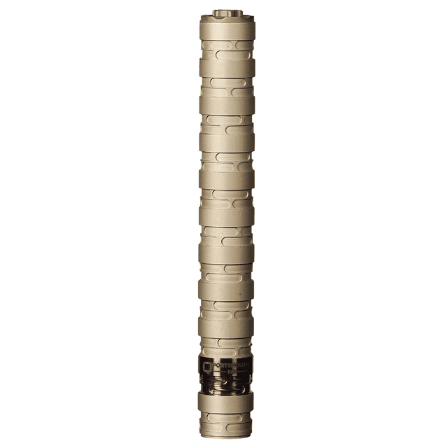 Q LLC SILER22 Erector 22 LR .99" Tan Aluminum/Stainless Steel 1/2"-28 tpi Suppressor Q LLC SILER22 Erector 22 LR .99" Tan Aluminum/Stainless Steel 1/2"-28 tpi Suppressor