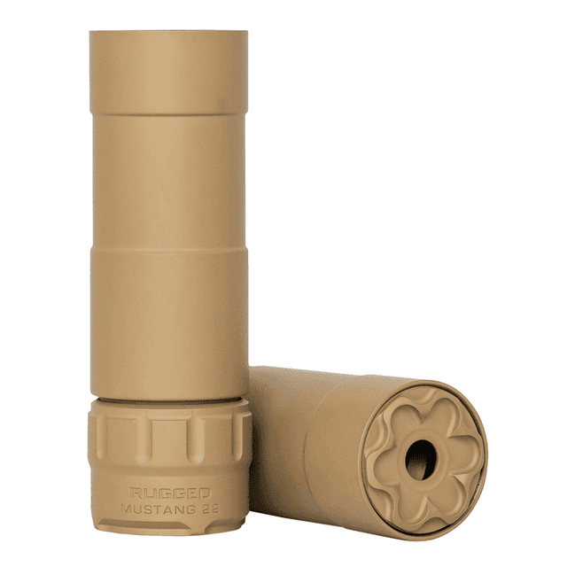 Rugged Suppressor P51FDE22 Mustang 22 22 LR 1.06" D 1/2"-28 tpi 113dB At Ear Flat Dark Earth High Temp Cerakote 7075-T6 Aluminum Baffles/Tube Titanium Mount Rugged Suppressor P51FDE22 Mustang 22 22 LR 1.06" D 1/2"-28 tpi 113dB At Ear Flat Dark Earth High Temp Cerakote 7075-T6 Aluminum Baffles/Tube Titanium Mount