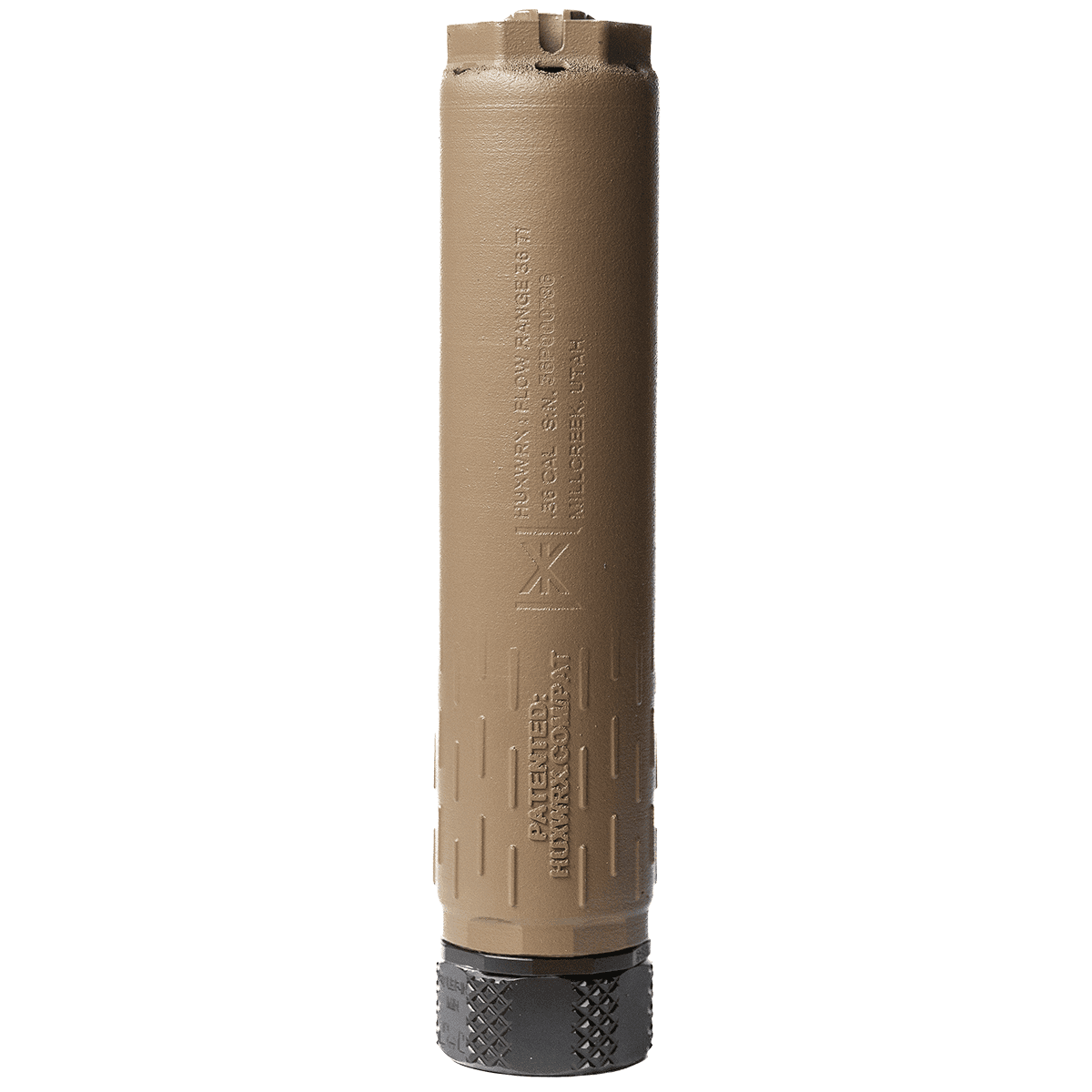 Huxwrx 3483 Flow Range 36 Ti 1.60" FDE Grade 5 Titanium Suppressor Huxwrx 3483 Flow Range 36 Ti 1.60" FDE Grade 5 Titanium Suppressor