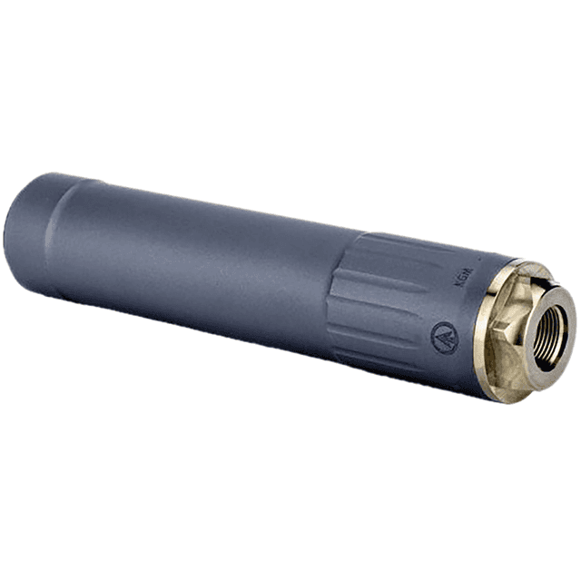 Kgm Suppressors RF22-DT-GRY 22LR 1.20" Grey Aluminum/Stainless Steel/Titanium 1/2"x28 Kgm Suppressors RF22-DT-GRY 22LR 1.20" Grey Aluminum/Stainless Steel/Titanium 1/2"x28