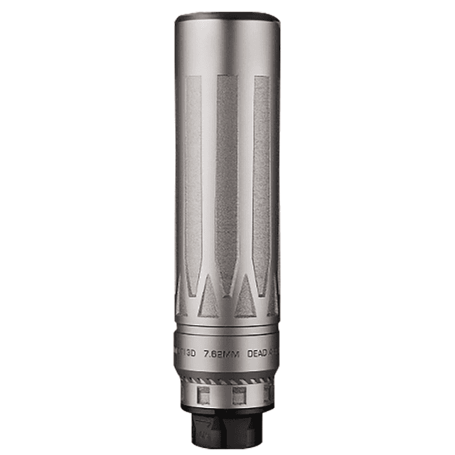 Dead Air NOMADTIXCXENOSIL Nomad TI XC Xeno Silver 7.62mm Suppressor Dead Air NOMADTIXCXENOSIL Nomad TI XC Xeno Silver 7.62mm Suppressor