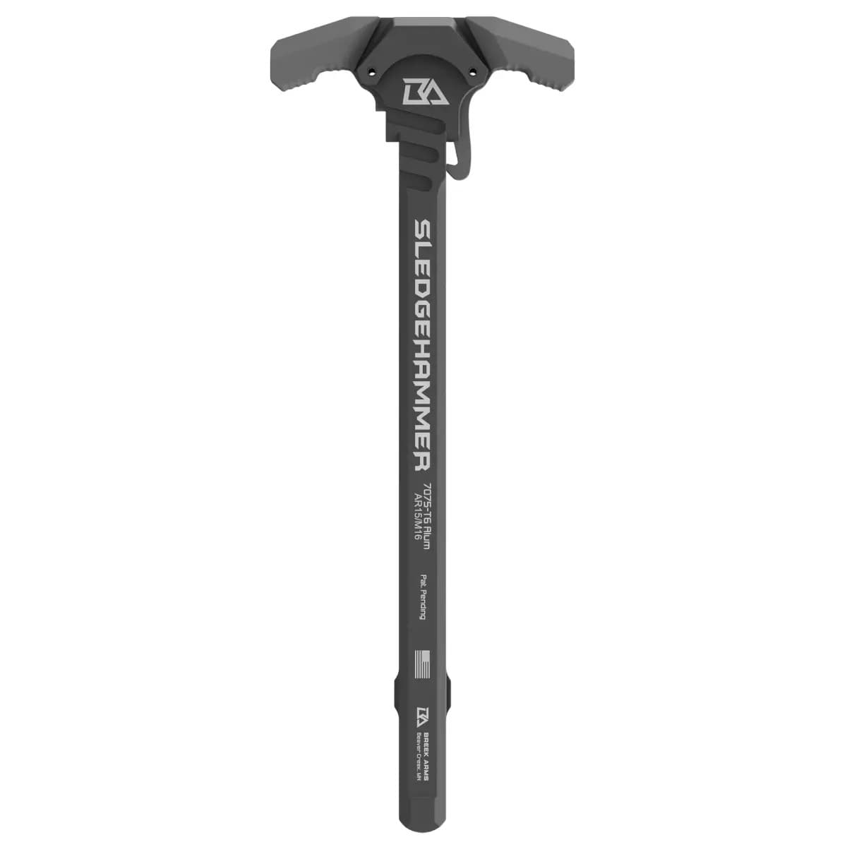 Breek Sledgehammer Charging Handle Mil Spec AR15/M16 Rifles Gray Aluminum BRK6015MGRAY Breek Sledgehammer Charging Handle Mil Spec AR15/M16 Rifles Gray Aluminum BRK6015MGRAY