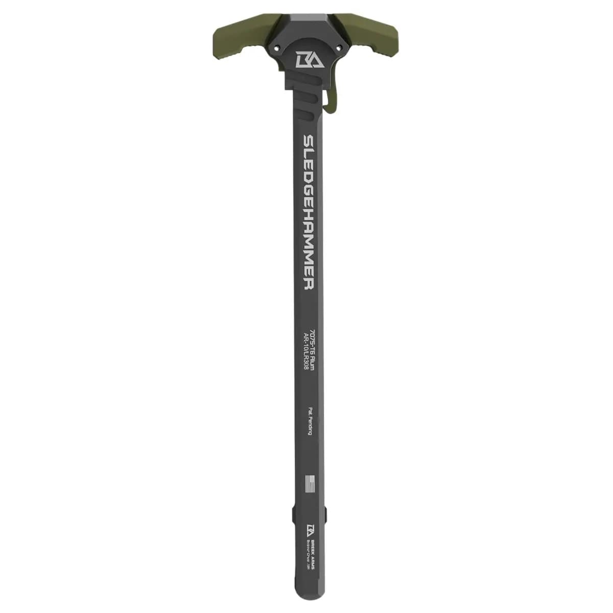 Breek Sledgehammer Charging Handle AR-10/LR-308 OD Green Aluminum BRK6010RGREEN Breek Sledgehammer Charging Handle AR-10/LR-308 OD Green Aluminum BRK6010RGREEN