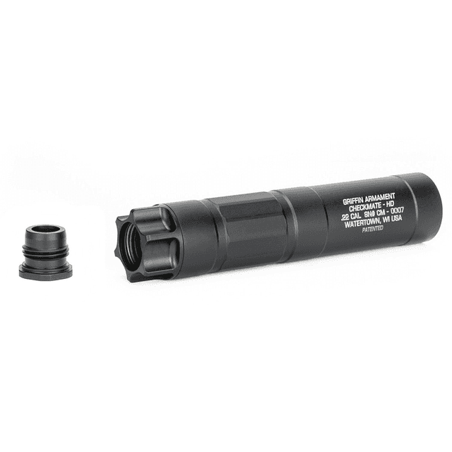 Griffin Armament GACMHD22W Checkmate HD22 (EZ-LOK) Black 17-4 Stainless Steel Suppressor Griffin Armament GACMHD22W Checkmate HD22 (EZ-LOK) Black 17-4 Stainless Steel Suppressor