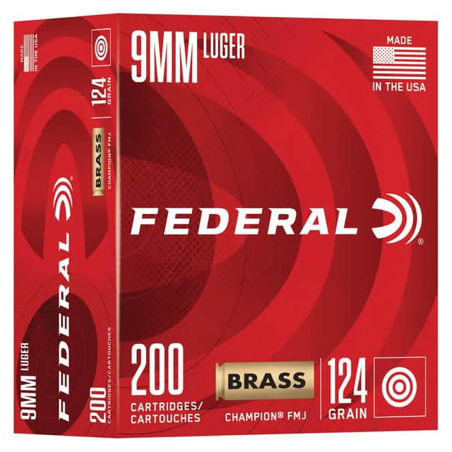 Federal C9124A200 9mm Luger 124gr Full Metal Jacket 200 Per Box Federal C9124A200 9mm Luger 124gr Full Metal Jacket 200 Per Box