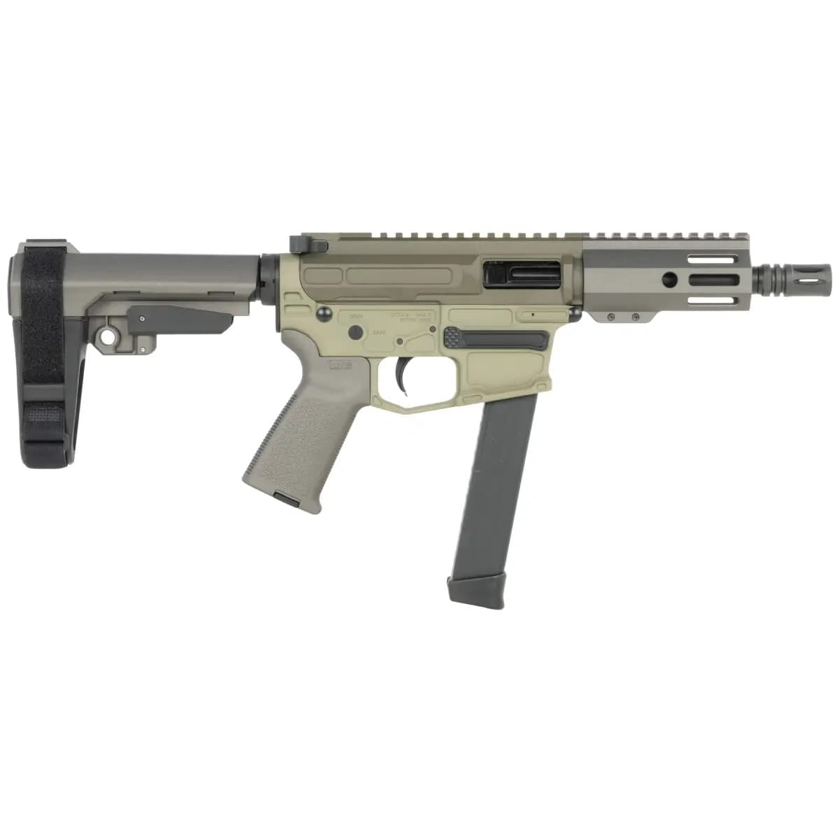 Shark Coast Tactical Sneaky Pete Sports South Exclusive 9mm Luger 30+1 5.50", Two-Tone Green Cerakote Receiver SCCSNKY9N002 Shark Coast Tactical Sneaky Pete Sports South Exclusive 9mm Luger 30+1 5.50", Two-Tone Green Cerakote Receiver SCCSNKY9N002
