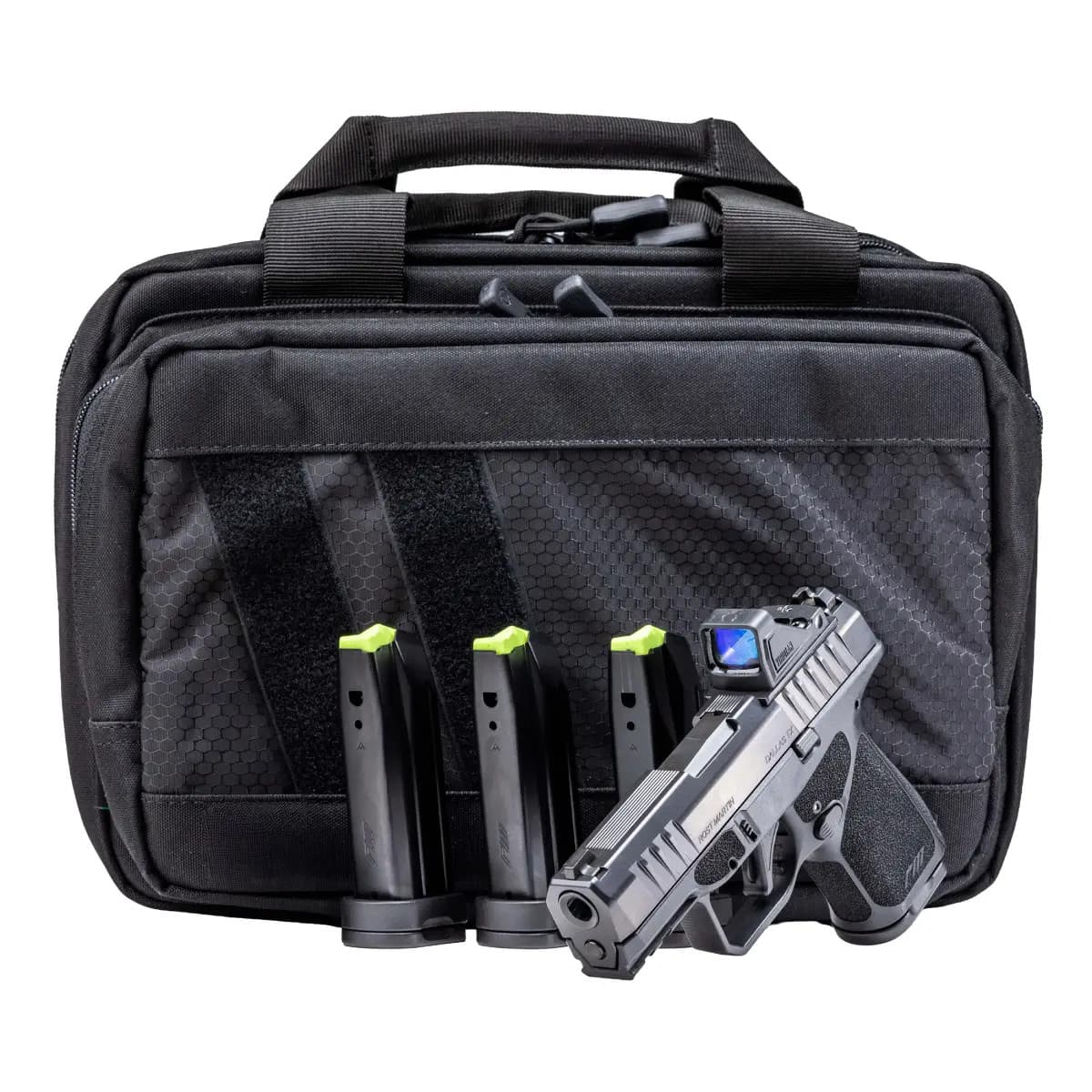 Rost Martin RM1S Bundle Sub-Compact 9mm Luger 15+1 3.60" Black, Viridian RFX-11 Green Dot RM1SBLKOSPSPL Rost Martin RM1S Bundle Sub-Compact 9mm Luger 15+1 3.60" Black, Viridian RFX-11 Green Dot RM1SBLKOSPSPL