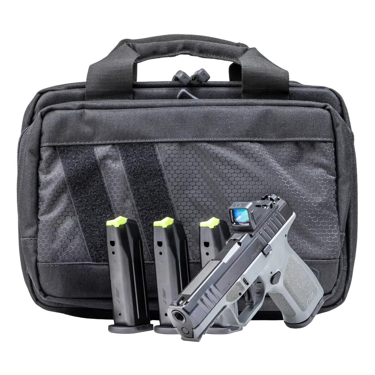Rost Martin RM1C Bundle *CA Compliant Compact 9mm Luger 10+1 4" Black/Stone Gray, Viridian RFX-11 Green Dot RM1CGRYOSP10CA-P Rost Martin RM1C Bundle *CA Compliant Compact 9mm Luger 10+1 4" Black/Stone Gray, Viridian RFX-11 Green Dot RM1CGRYOSP10CA-P