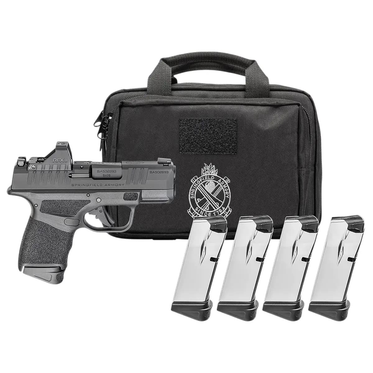 Springfield Armory Hellcat OSP Gear Pac Micro Compact 380 ACP 13+1 3" Black, Viridian RFX-11 Green Dot HC931380BOSPPAC Springfield Armory Hellcat OSP Gear Pac Micro Compact 380 ACP 13+1 3" Black, Viridian RFX-11 Green Dot HC931380BOSPPAC