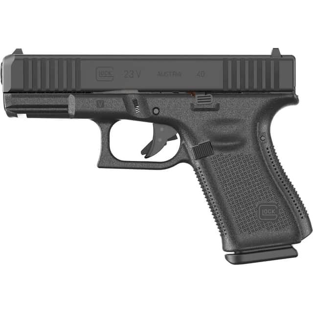 Glock G23 V 40 S&W 13+1 4.02" Black GMB Barrel, Black nDLC Steel Serrated Slide PV2350203 Glock G23 V 40 S&W 13+1 4.02" Black GMB Barrel, Black nDLC Steel Serrated Slide PV2350203
