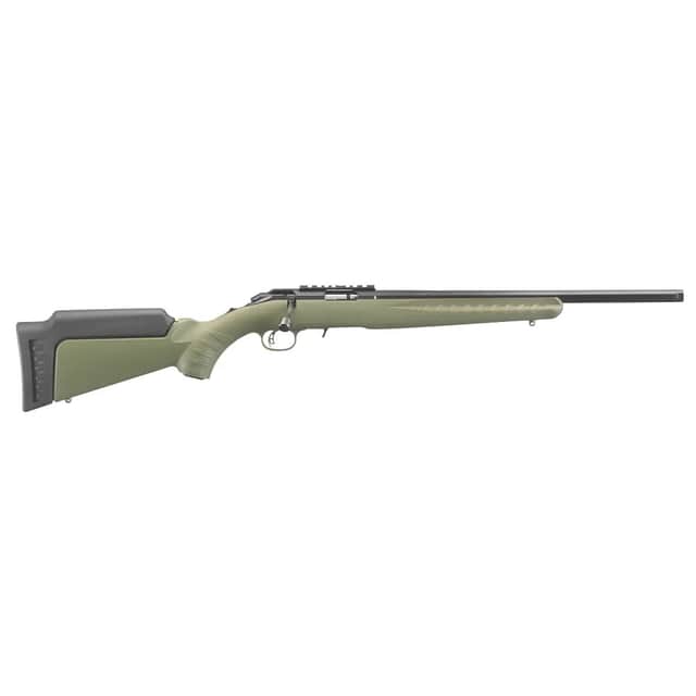 Ruger 8334 American Rimfire Sports South Exclusive Full Size 22 LR 10+1 18" Satin Blued Threaded Barrel, Green Ruger 8334 American Rimfire Sports South Exclusive Full Size 22 LR 10+1 18" Satin Blued Threaded Barrel, Green