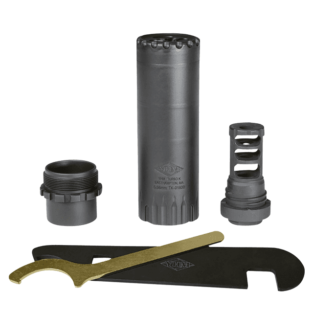 Yankee Hill 218028 Turbo K RB 5.56x45mm NATO, 4.90" L, Black Stainless Steel, Phantom QD Adapter, 1/2"-28 tpi Flash Hider Suppressor Yankee Hill 218028 Turbo K RB 5.56x45mm NATO, 4.90" L, Black Stainless Steel, Phantom QD Adapter, 1/2"-28 tpi Flash Hider Suppressor