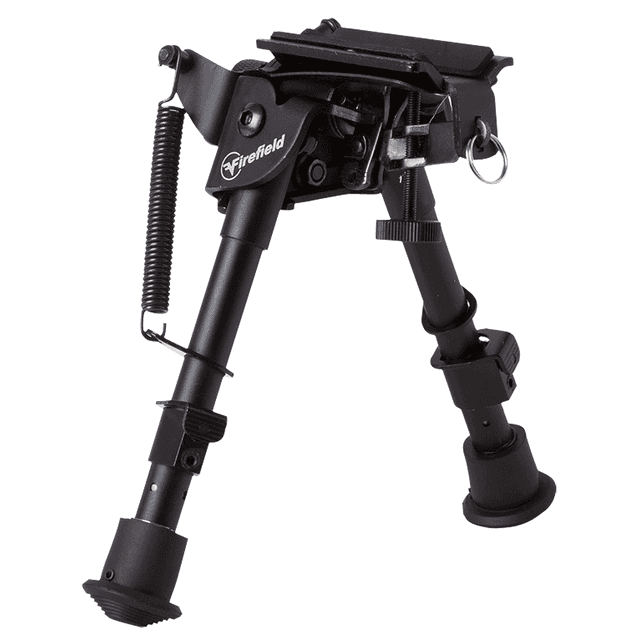 Firefield FF34023 Compact Bipod 6-9" Black Aluminum Swivel Stud Attachment or Picatinny Rail (Adapter Included) Firefield FF34023 Compact Bipod 6-9" Black Aluminum Swivel Stud Attachment or Picatinny Rail (Adapter Included)