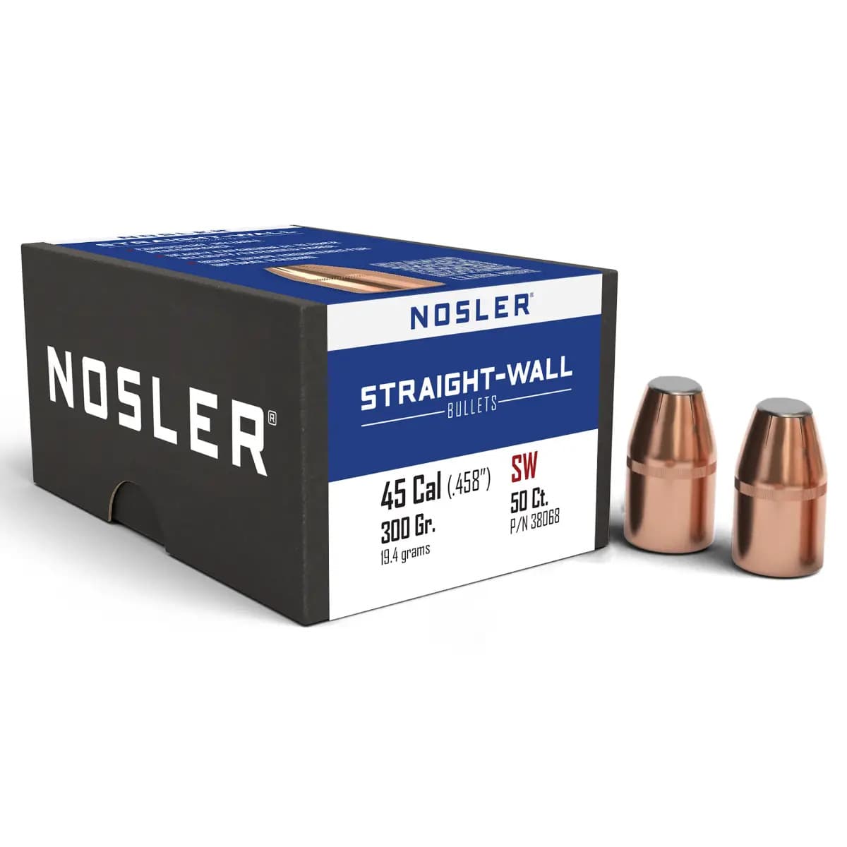 Nosler Straight Wall 458 Cal 300gr Power Point Bullets/Reloading 50 per Box 38068 Nosler Straight Wall 458 Cal 300gr Power Point Bullets/Reloading 50 per Box 38068
