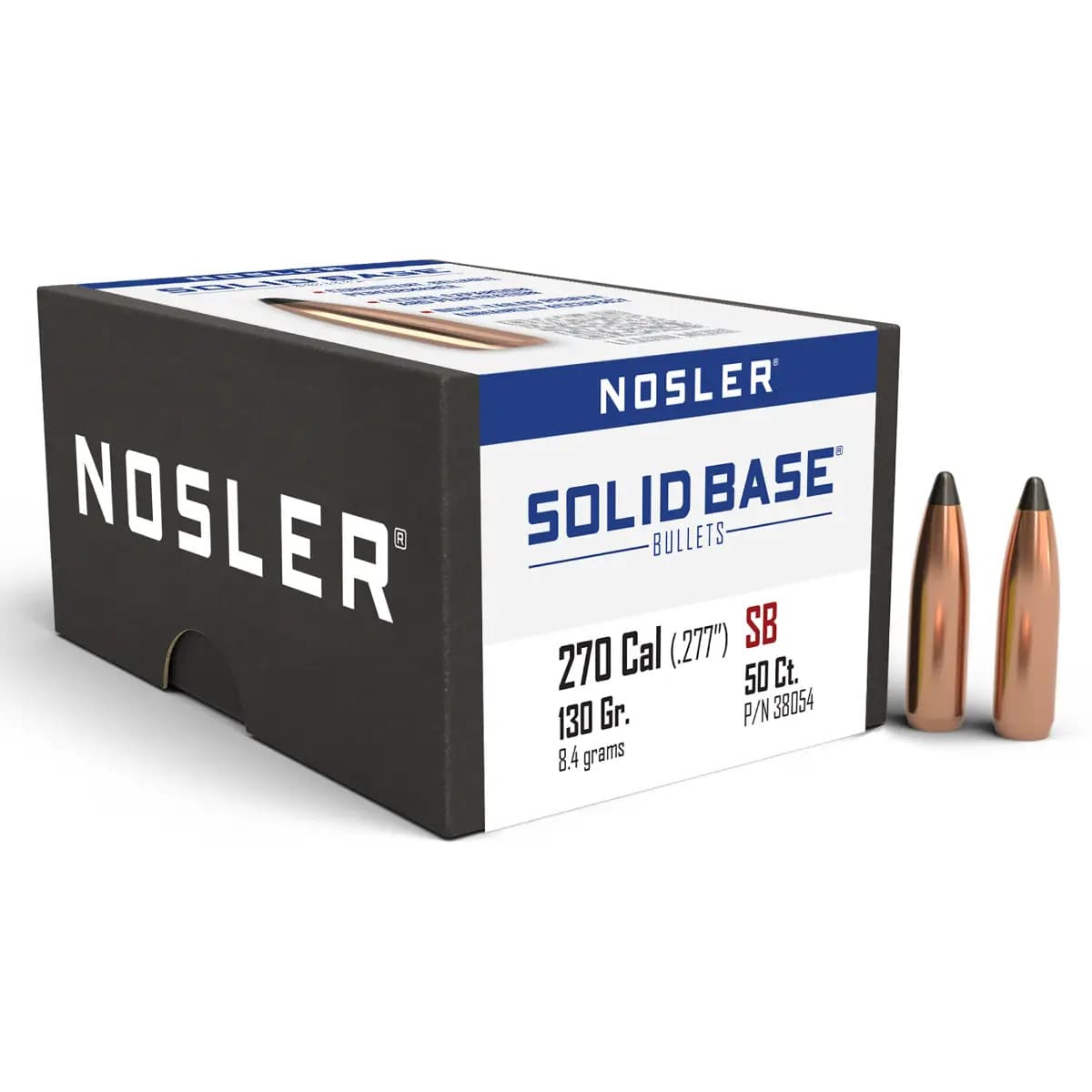 Nosler Solid Base 270 Cal 130gr Soft Point Bullets/Reloading 50 per Box 38054 Nosler Solid Base 270 Cal 130gr Soft Point Bullets/Reloading 50 per Box 38054