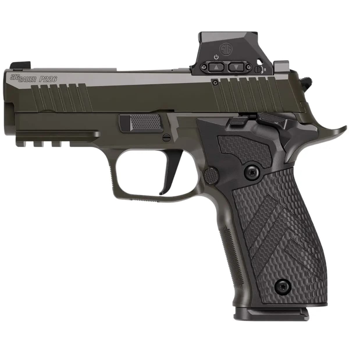 Sig Sauer P226X Legion w/Optic Carry Frame 9mm Luger 18+1 3.80" Black/Gray Cerakote 226XCA9LEGIONSAORXSL Sig Sauer P226X Legion w/Optic Carry Frame 9mm Luger 18+1 3.80" Black/Gray Cerakote 226XCA9LEGIONSAORXSL