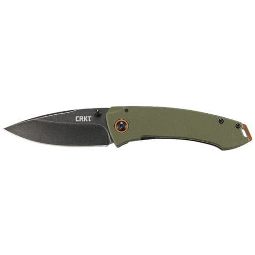 CRKT Tuna 3.22" Folding Plain Stonewash 8Cr13MoV SS Blade G10 Black/SS Handle - 2520 CRKT Tuna 3.22" Folding Plain Stonewash 8Cr13MoV SS Blade G10 Black/SS Handle - 2520