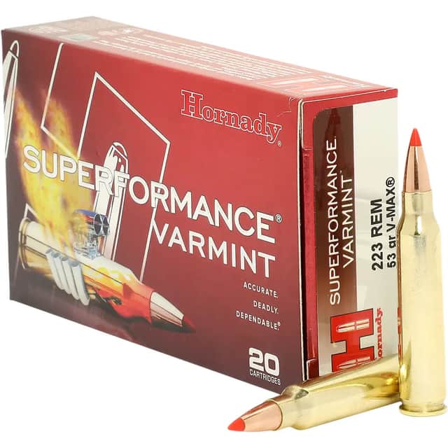 Hornady Superformance 223 WSSM 55gr V-Max 20 Per Box 8308 Hornady Superformance 223 WSSM 55gr V-Max 20 Per Box 8308