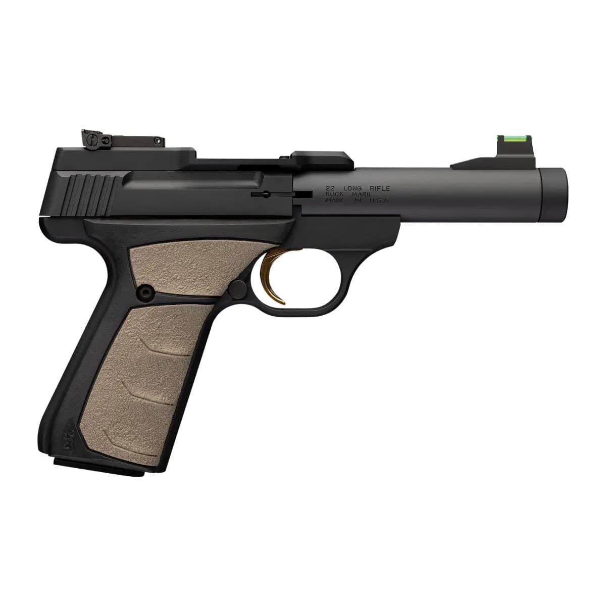 Browning Buck Mark Micro Bull SR 22 LR 10+1 4.40" Matte Black/FDE Grip 051609490 Browning Buck Mark Micro Bull SR 22 LR 10+1 4.40" Matte Black/FDE Grip 051609490