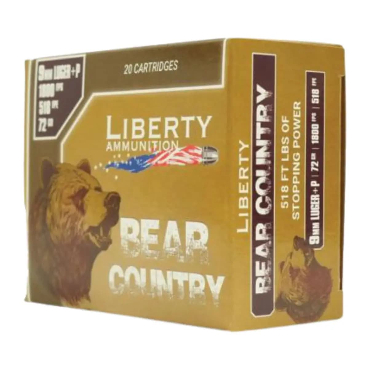 Liberty Ammunition 9mm+P 72gr 20 per Box LA-BC-072 Liberty Ammunition 9mm+P 72gr 20 per Box LA-BC-072