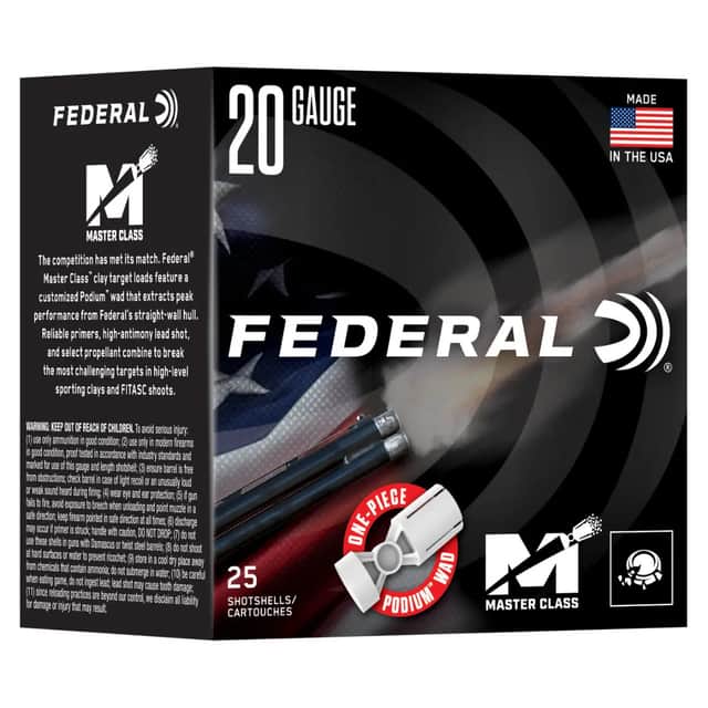Federal 20 Gauge 2.75" 7/8oz 7.5 Shot 25 Per Box MC2247.5 Federal 20 Gauge 2.75" 7/8oz 7.5 Shot 25 Per Box MC2247.5