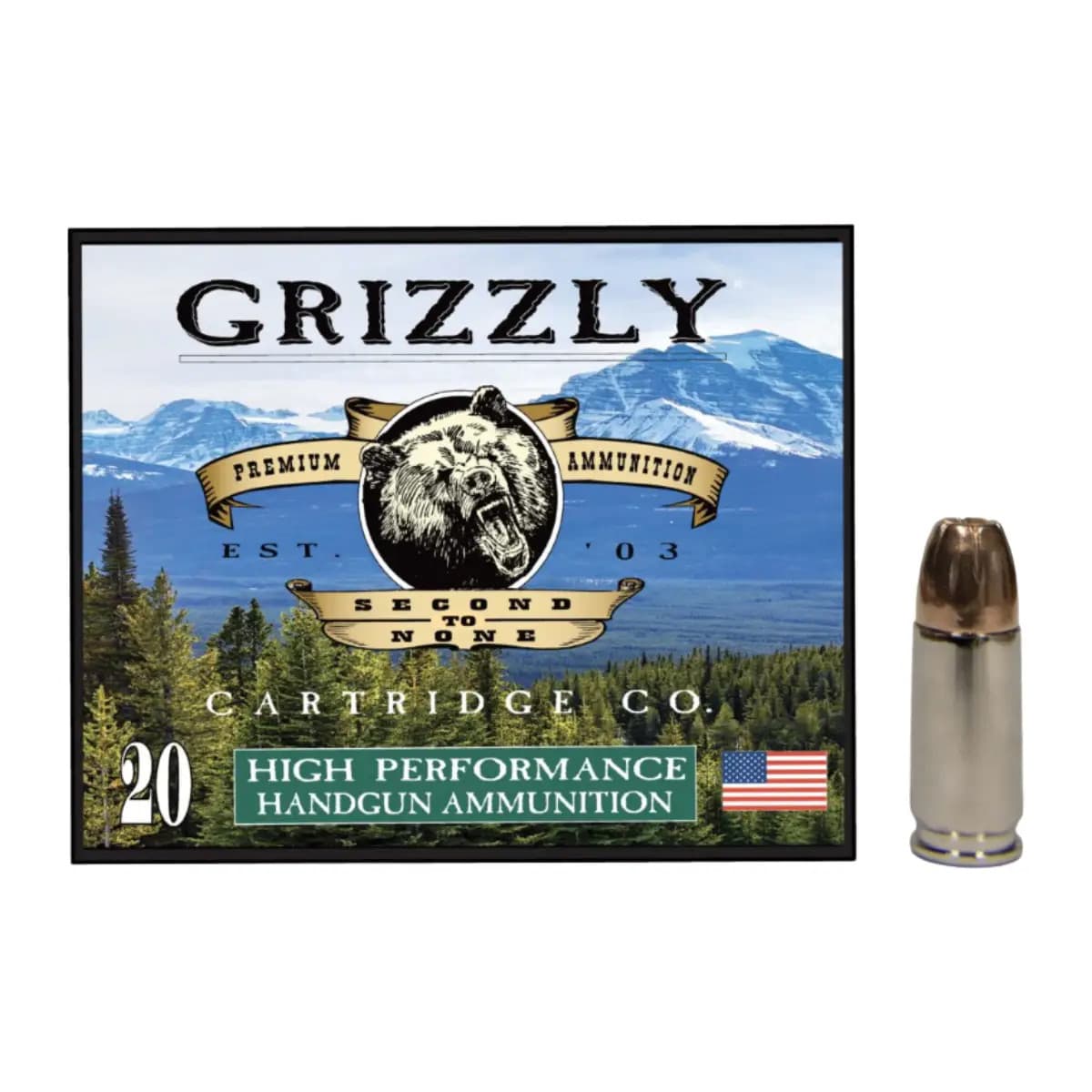 Grizzly Ammo 9mm Luger+P 147gr Jacketed Hollow Point 20 Per Box GC9M+P9 Grizzly Ammo 9mm Luger+P 147gr Jacketed Hollow Point 20 Per Box GC9M+P9